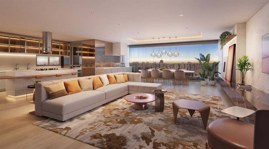 Quarten Ibirapuera – Living Decorado 164m²